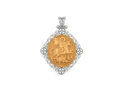 Icon of St George the victorious angel 863 3D print model