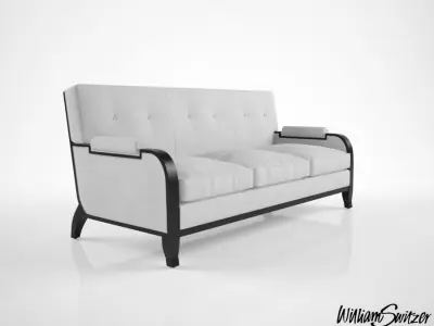 William Switzer The Chaise Fontenac Three Seat Sofa 3D model