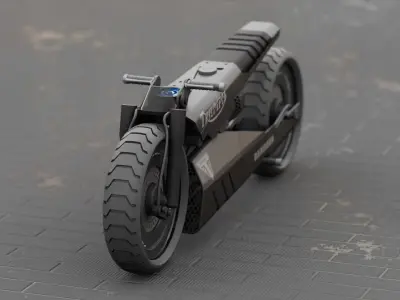 TRIUMPH MOTORBIKE  RIGGED 3D model