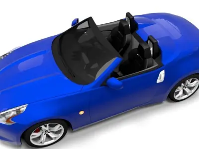 NISSAN 370Z CABRIO OPEN LOWPOLY Low-poly 3D model