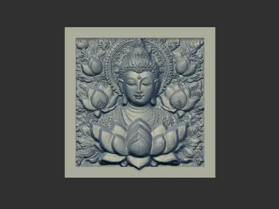 Buddha wall decor 3  3D print model