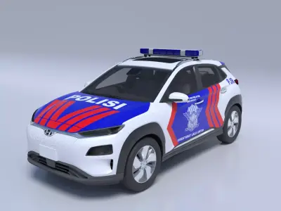 Hyundai Kona - 2022 Indonesian Police 3D model