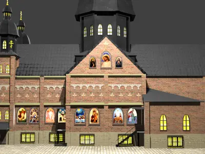 Holy Eucharist Ukrainian Catholic Parish Low-poly 3D model