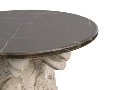 Ornate Baroque Acanthus Leaf Pedestal Table Low-poly 3D model