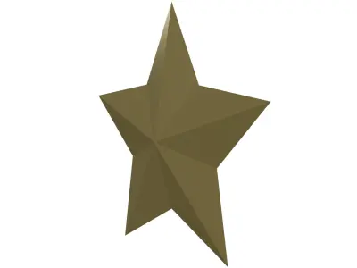 crismistmas star Low-poly 3D model