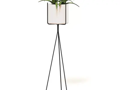Plant on Tall Rack 3D Model 3D model