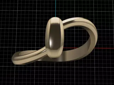 I alphabet baypass ring 3D print model