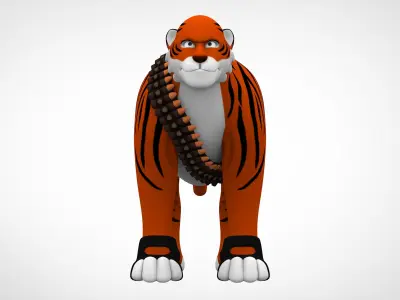 TF2 Heavy Tiger Low-poly 3D model