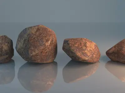 Low Poly Rock Pack Free low-poly 3D model