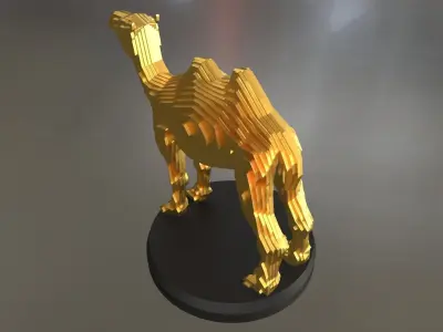 Parametric Camel Low-poly 3D model purchase