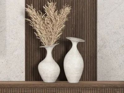 TV wall set03 3D model