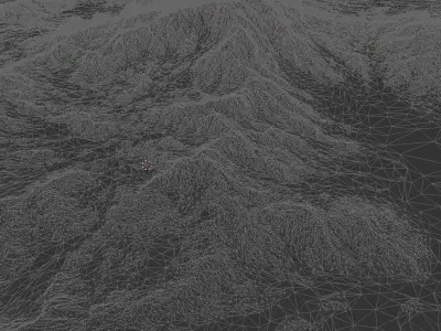 Mountainous Terrain - 8k - Includes Element3d version Free 3D model