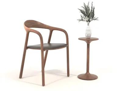 Modern Coffee Table and Chair 5 3D model