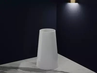 Ceramic White Vase 4 Free 3D model