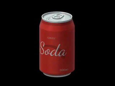 Supermarket Soda Drink Can 02 Low Poly PBR Realistic  Low-poly 3D model