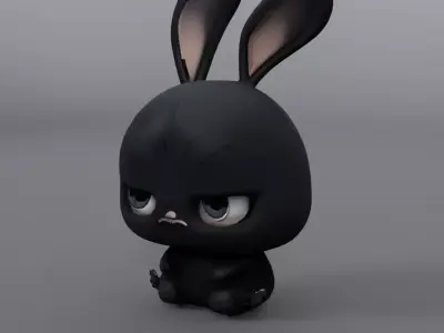 angry rabbit 3D model