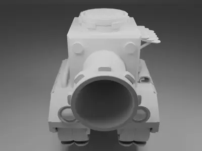 mini tanke estilo chibi Free 3D model
