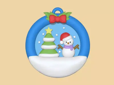 A cute Xmas Ball to decorate your tree 3D print model