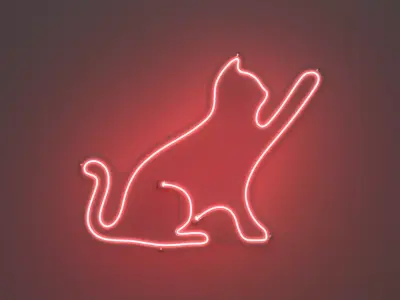 Cat 3 - Neon Sign 3D model