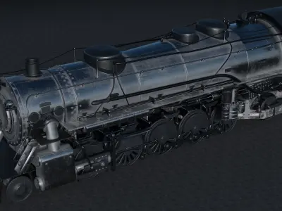 Old Locomotive With Substance Painter Texture 3D model