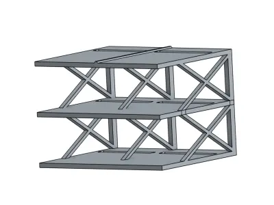 1-64 Hot Wheels Stand for 8 Cars - Unique and Easy to Print 3D print model