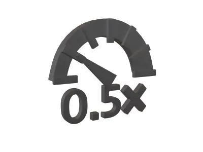 Speed 0 point 5 Symbol v1 001 Low-poly 3D model