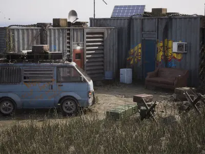 Post-Apocalyptic Camp 3D model