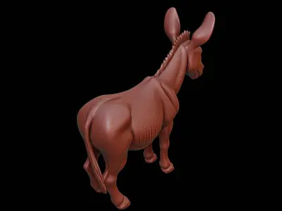 Donkey Animal Sculpture 3D print model