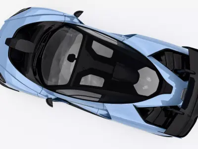  McLaren Senna 2019 Low-poly 3D model