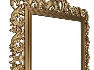Classic Frame and Mirror 082 Low-poly 3D model