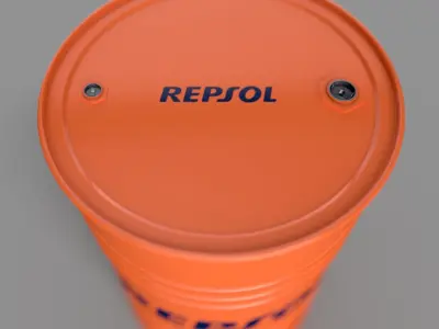 Realistic Repsol Barrel 3D Model Low-poly 3D model