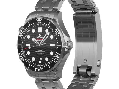 Omega Seamaster Diver 300M black 3D model