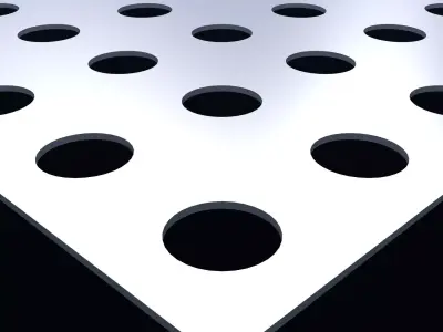 Perforated panel with 19 percent opening 25O66 3D model