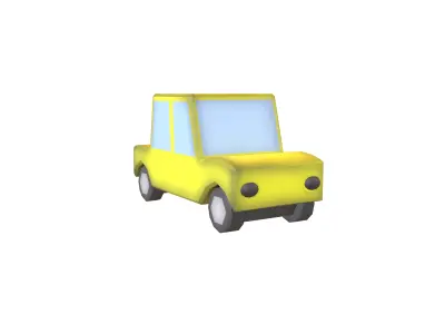 Cartoon Car v1 003 Low-poly 3D model