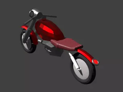 Motorcycle Low-poly 3D model Low-poly