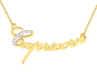 Solitaire Name Pendants 3dm STL OBJ FBX Render Details 3D print model