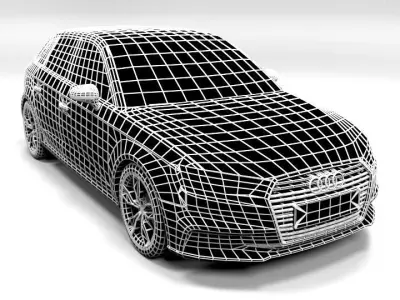 AUDI A3 SPORTBACK 2017 Low-poly 3D model