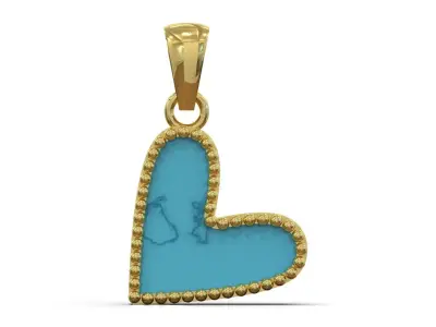 Heart Shape stl 3dm Gold Plate gp0486 3D print model