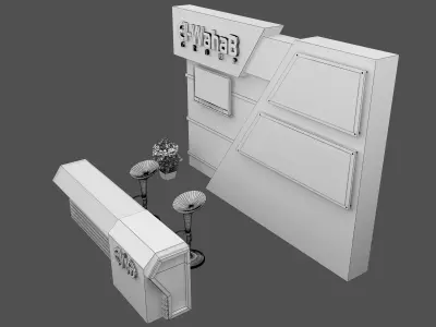 Booth Exhibition Stand a468d 3D model