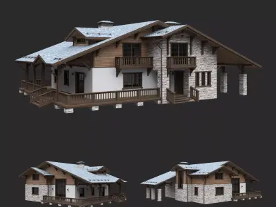 Chalet style cottage 3D model