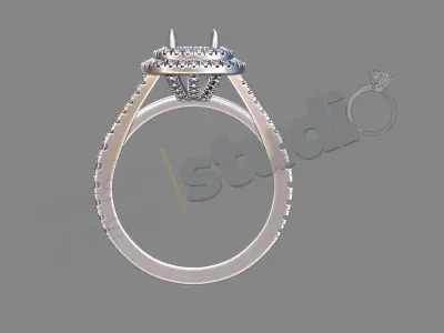 diamond mansion ring 3d model 3D print model
