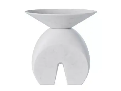 Iris White Vase Low-poly 3D model