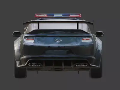 Luxury Pursuit Police Interceptor 3D Model Low-poly 3D model