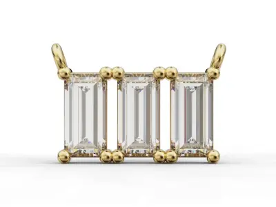 Pendant-Necklace Baguette 3D print model