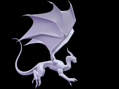 Low Poly Dragon Low-poly 3D model