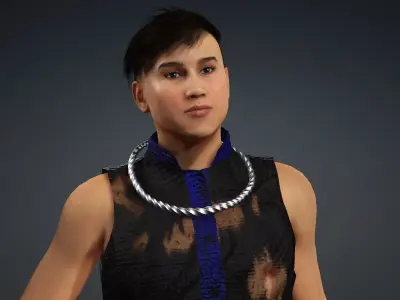 Xauv Txiv neej Hmong 3D model