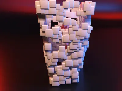 Vase minecraft cubic set 3D print model