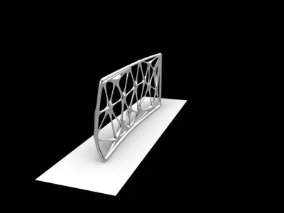 Triangulated Wall random points v6 3D model