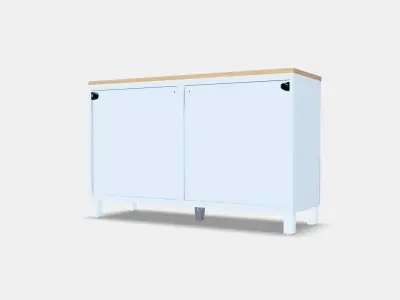 BESTA Storage unit  doors-drawers Low-poly 3D model