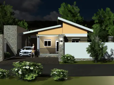 Bungalow House 2 3D model